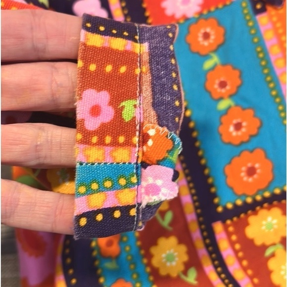 VTG 60’s,Button-Front,High Tie-neck CocktailLounge Dress,Vibrant,POCKETS, Size M - Picture 5 of 9